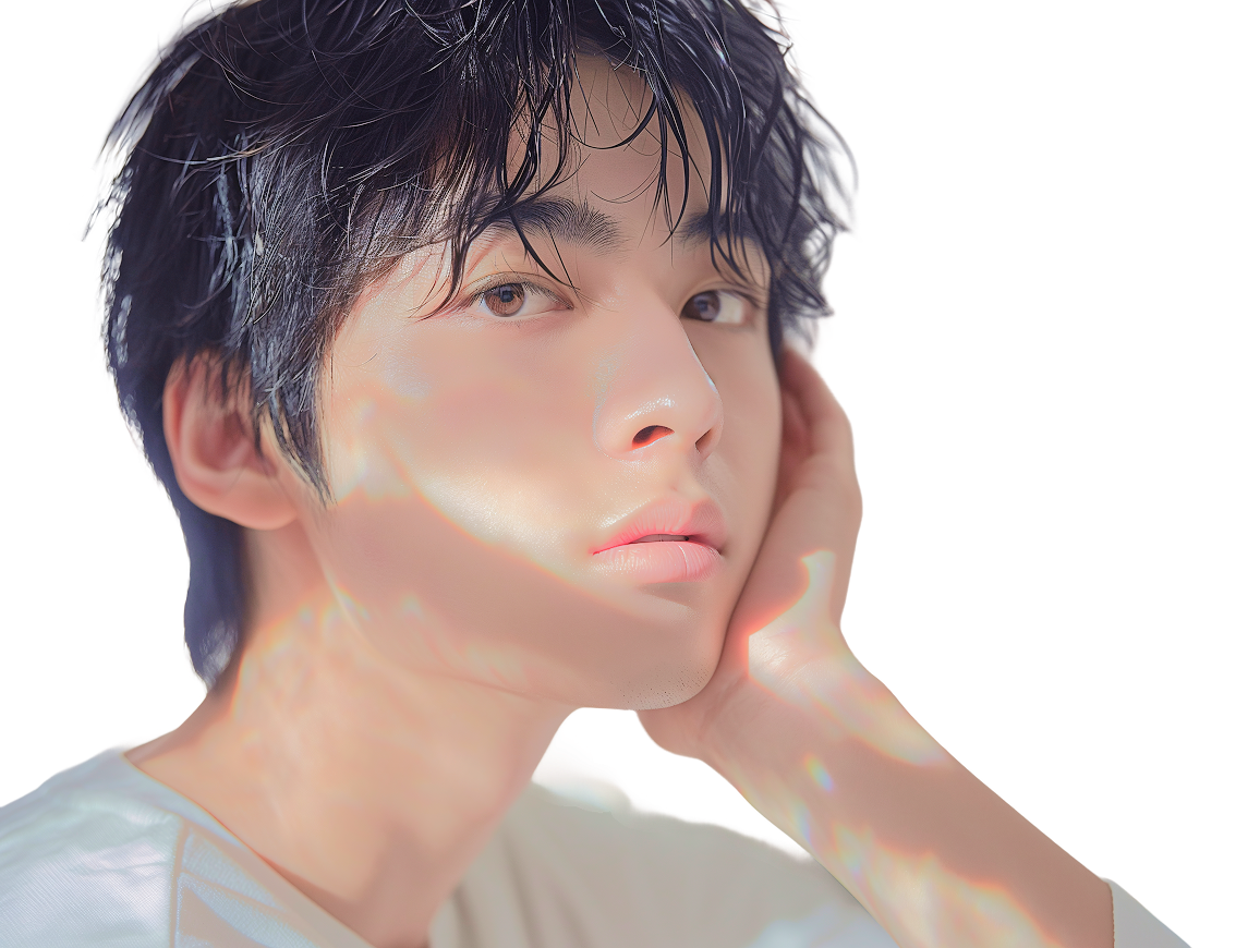 肌に自信がある男性